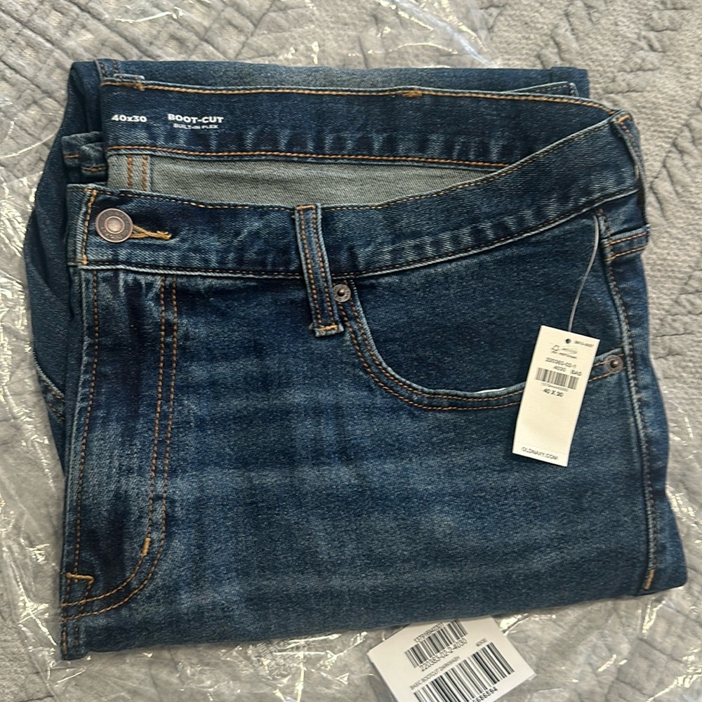 Old Navy men’s jeans basic boot cut dark wash 40x30